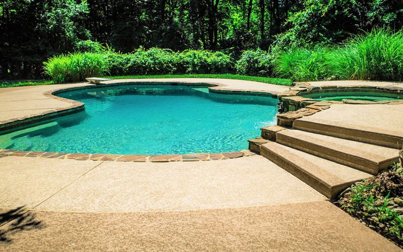 pool deck cleaning resurfaced