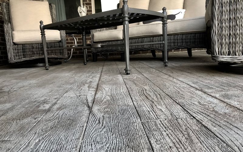 stamped concrete overlay